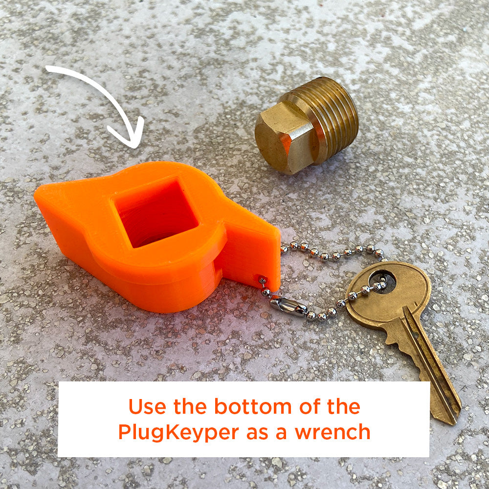 PlugKeyper - Boat Drain Plug Reminder and Wrench.