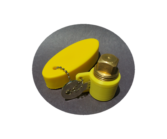 PlugKeyper (Yellow) - boat drain plug reminder.