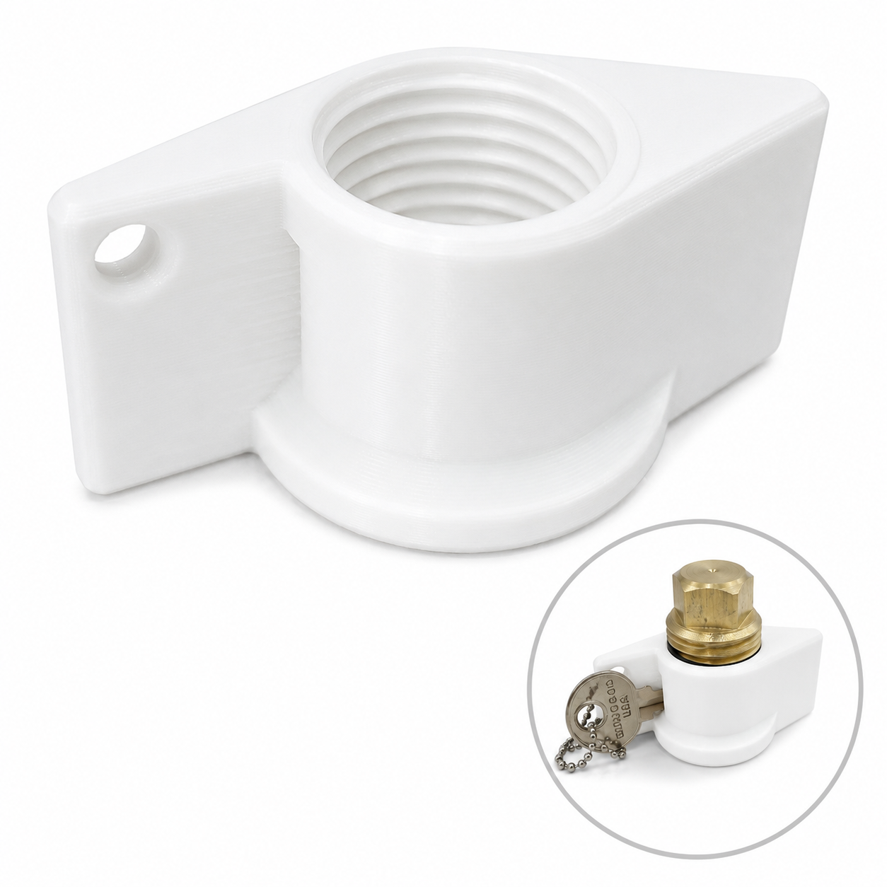PlugKeyper Wrench, Keychain, Drain Plug Reminder