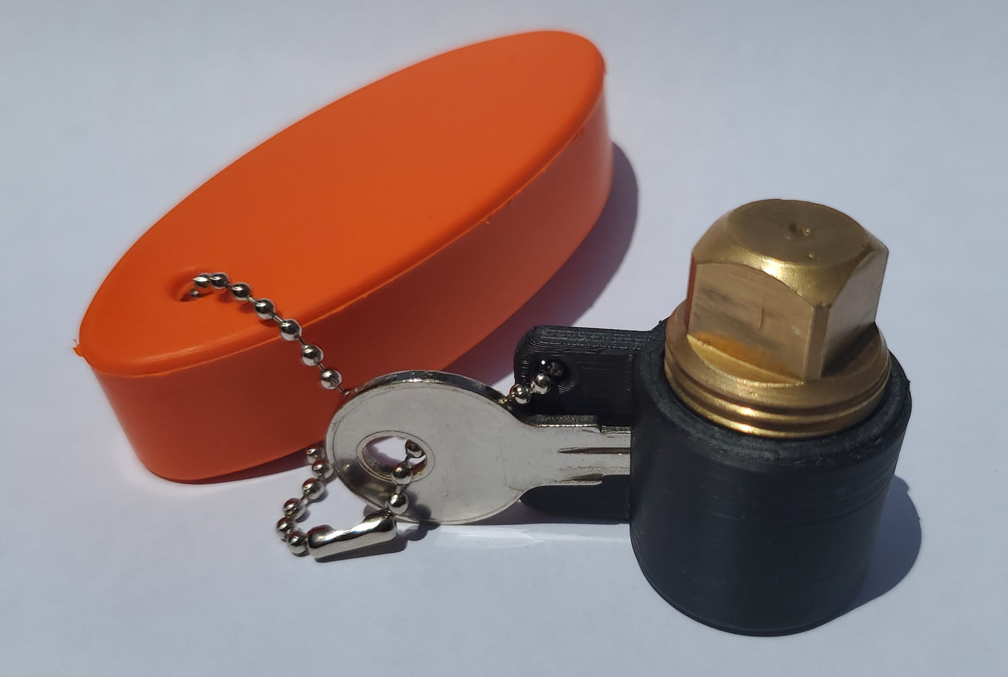 PlugKeyper (Black) - boat drain plug reminder.
