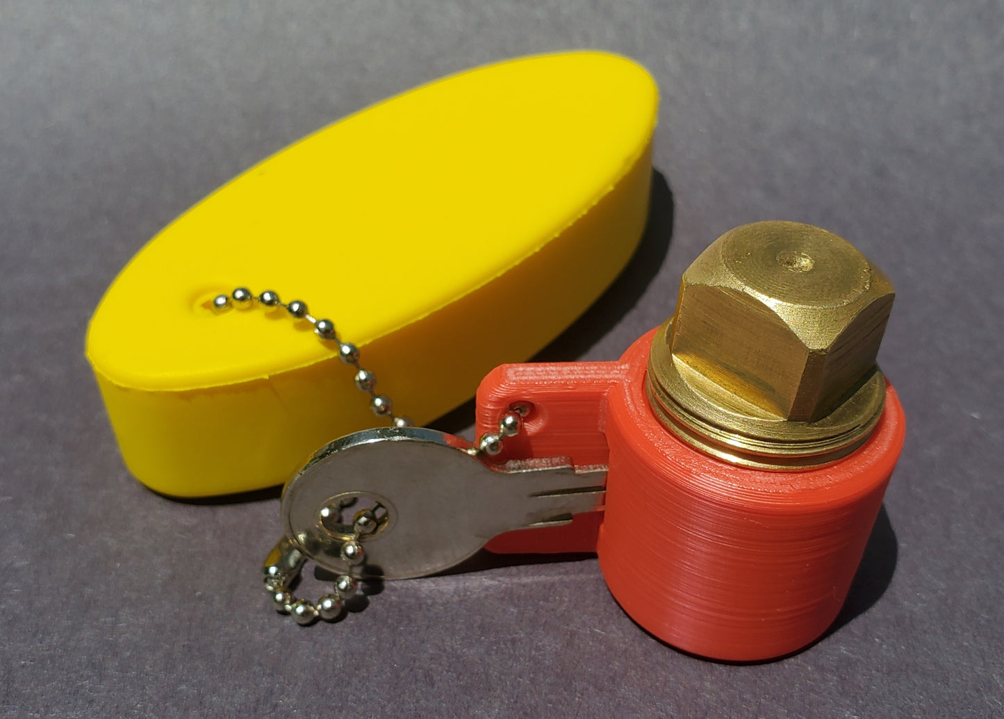 PlugKeyper (Red) - boat drain plug reminder.