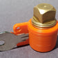 PlugKeyper (Orange) - boat drain plug reminder. Designed for a 1/2 garboard drain plug.