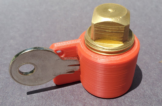 PlugKeyper (Red) - boat drain plug reminder.
