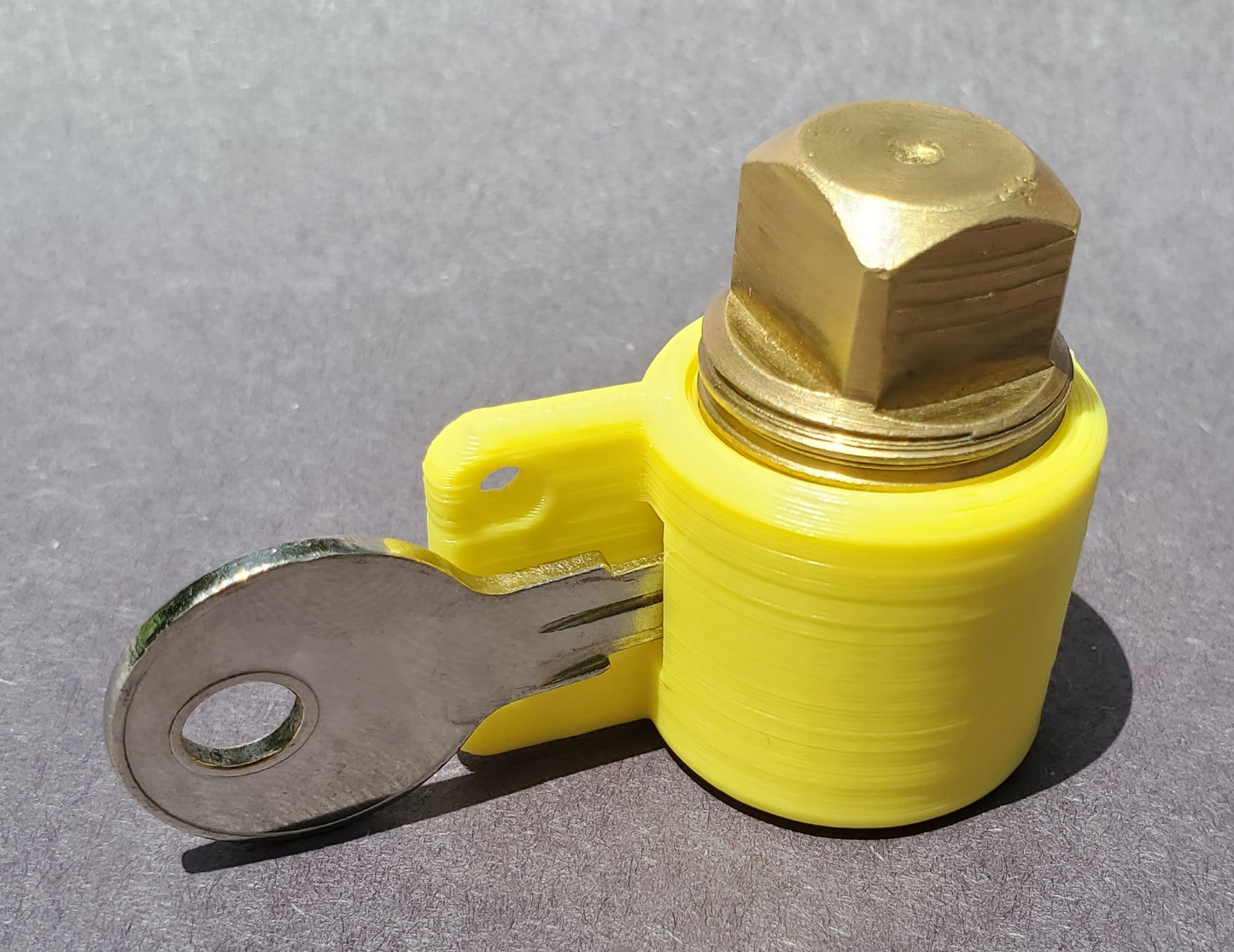 PlugKeyper (Yellow) - boat drain plug reminder.
