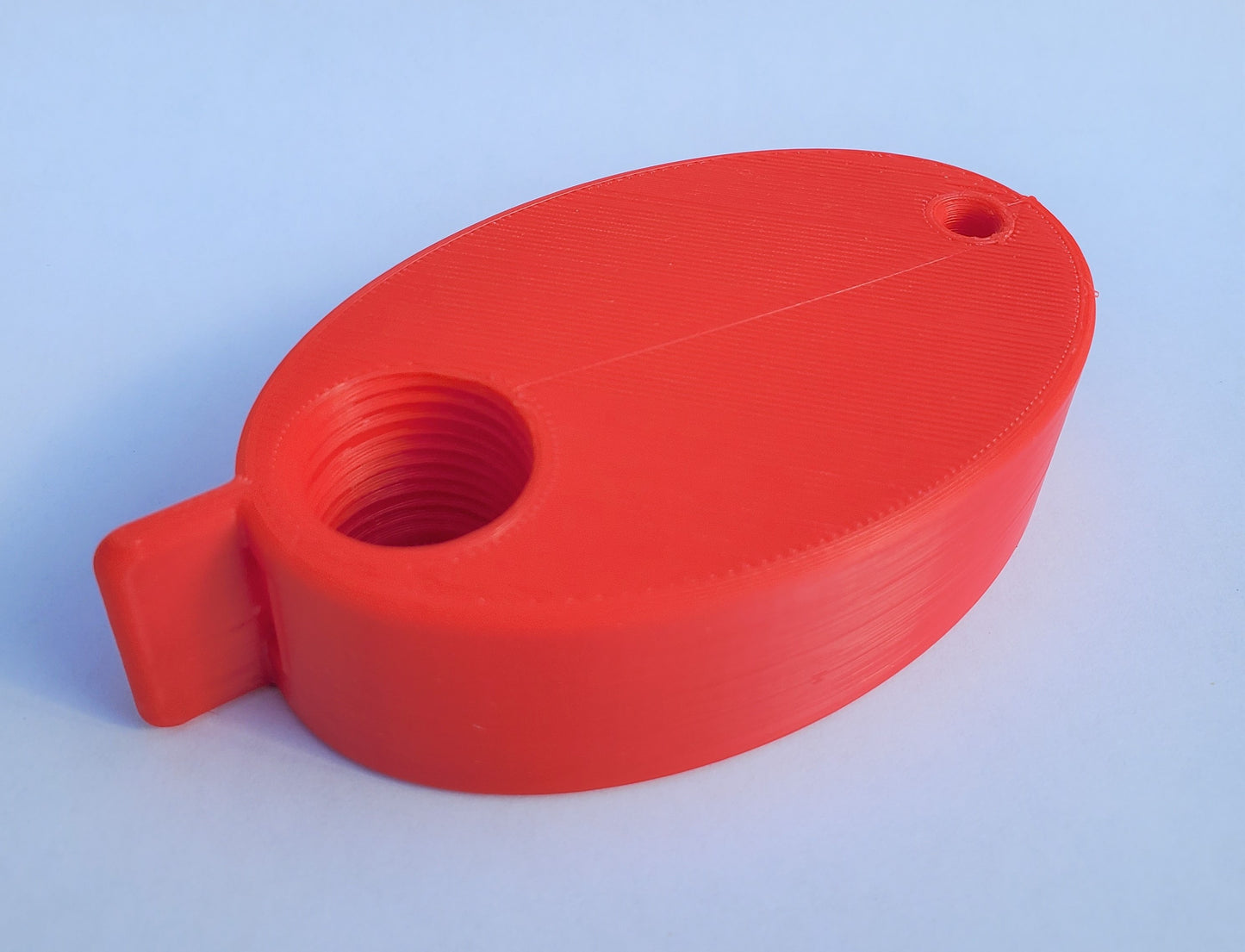 PlugKeyper Plug Float - red - boat drain plug reminder - key float - locks key in device using plug