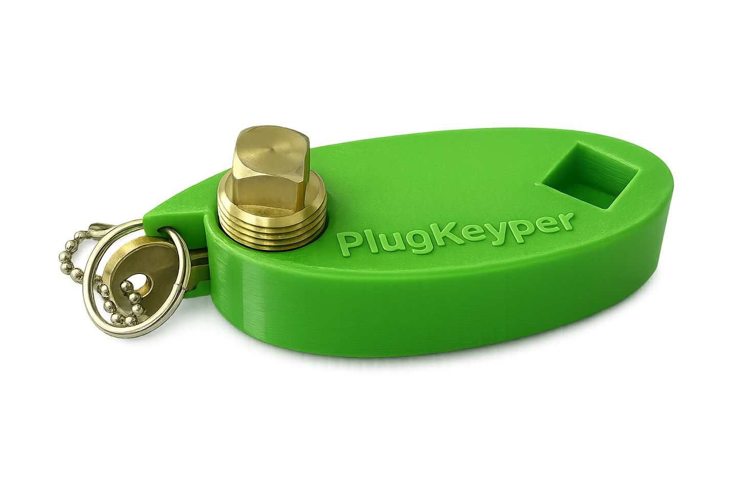 KeyFloat drain plug reminder and wrench