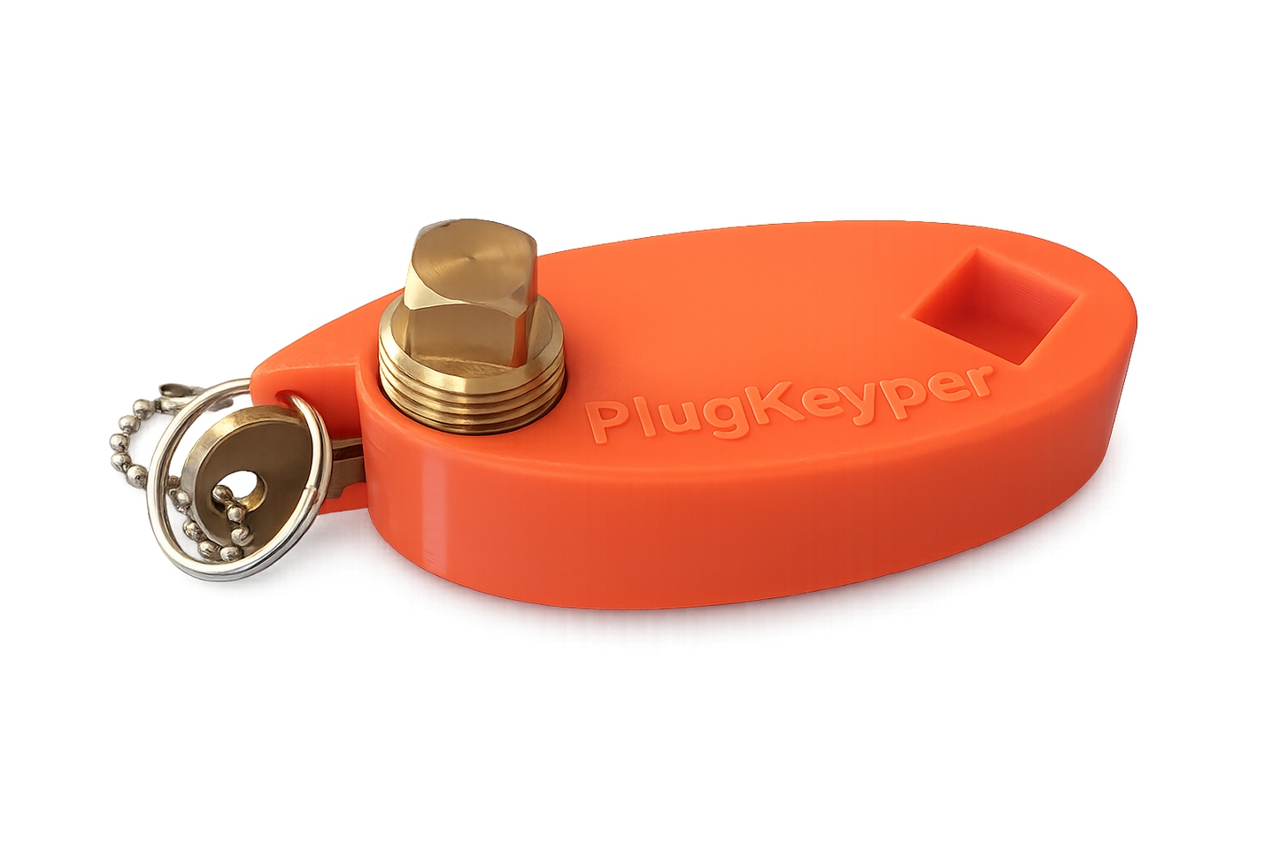 KeyFloat drain plug reminder and wrench