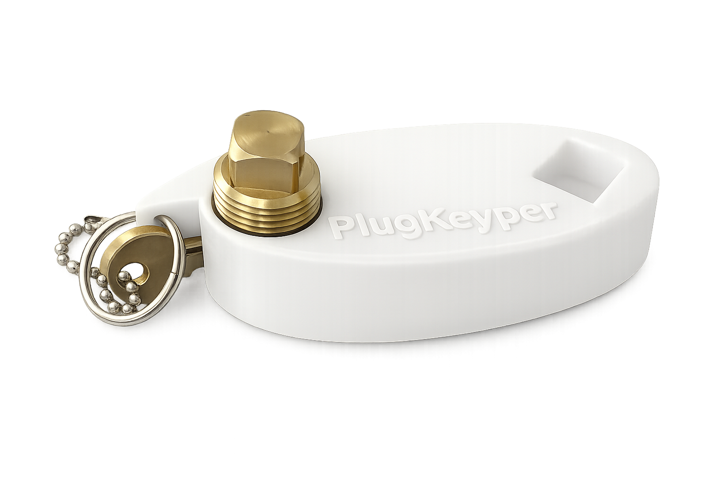 KeyFloat drain plug reminder and wrench