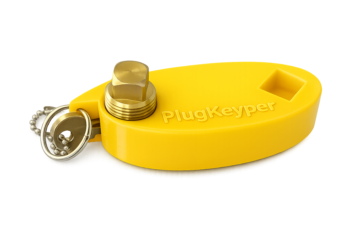 KeyFloat drain plug reminder and wrench