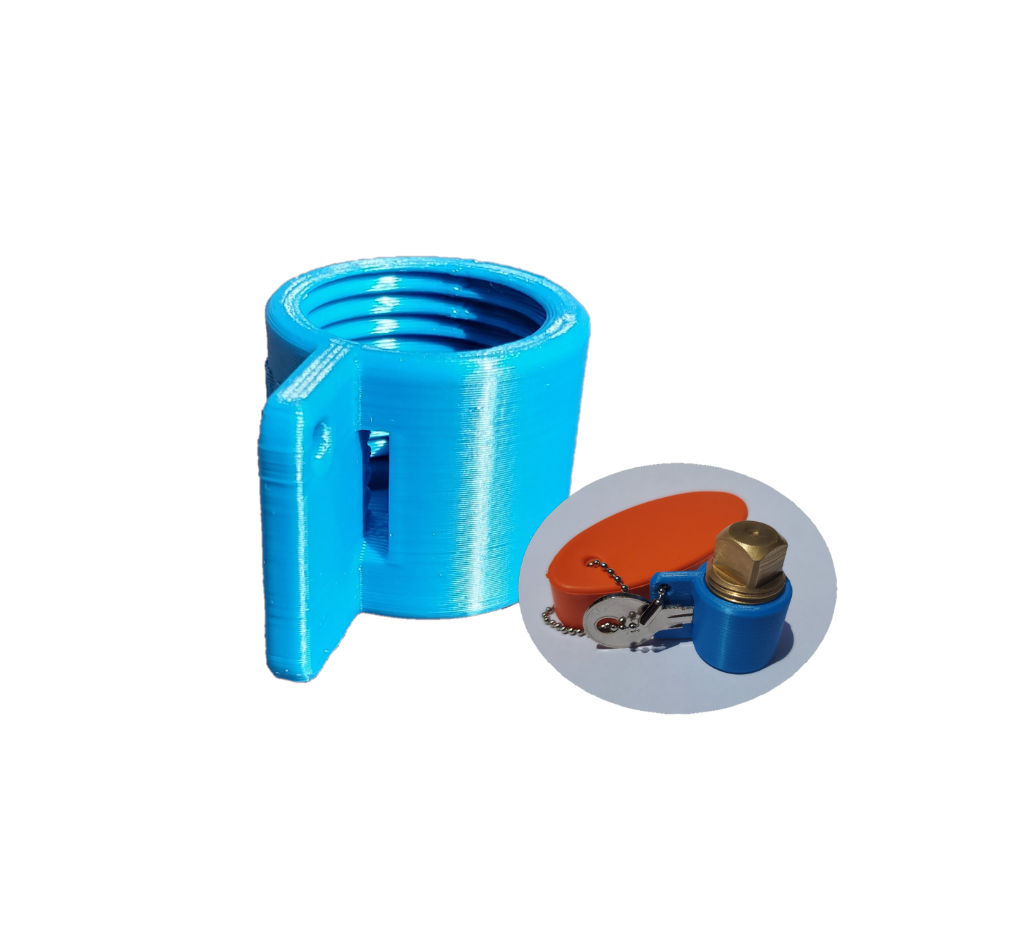 PlugKeyper (Blue) - boat drain plug reminder.